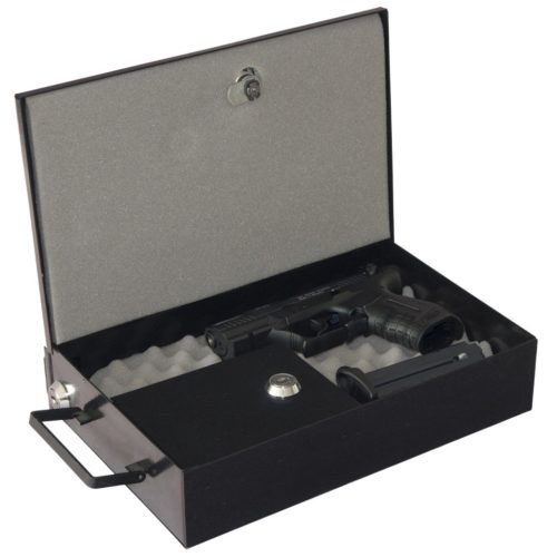 Caseta pistol Kronberg® GunCase cu sina 60x285x185mm negru	