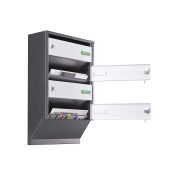 Cutie postala Glory SLIDE4 Argintiu/ Negru 650x400x145 mm 5,8 kg