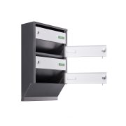 Cutie postala Glory SLIDE4 Argintiu/ Negru 650x400x145 mm 5,8 kg