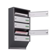 Cutie postala Glory SLIDE 5 Argintiu/ Negru  720x400x145 mm 6,6 kg