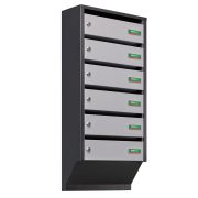 Cutie postala Glory SLIDE 6 Argintiu/ Negru  830x400x145 mm 7,6 kg