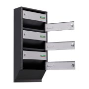 Cutie postala Glory SLIDE 6 Argintiu/ Negru  830x400x145 mm 7,6 kg