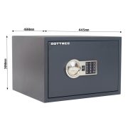 Seif certificat antiefractie Rottner® POWERSAFE300 electronic 300x445x400 mm EN14450/S2
