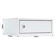 Compartiment securitate Rottner Home Case 1 inchidere cheie gri deschis