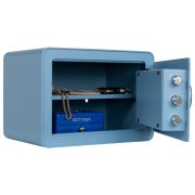 Seif mobilier Rottner Vintage Albastru inchidere electronica si amprenta digitala