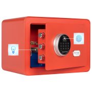 Seif mobilier Rottner Vintage Rosu inchidere electronica si amprenta digitala