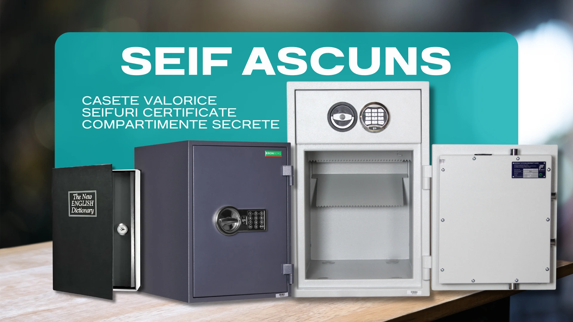 Cauți un seif ascuns în perete, seif tip carte sau cu un compartiment secret?
